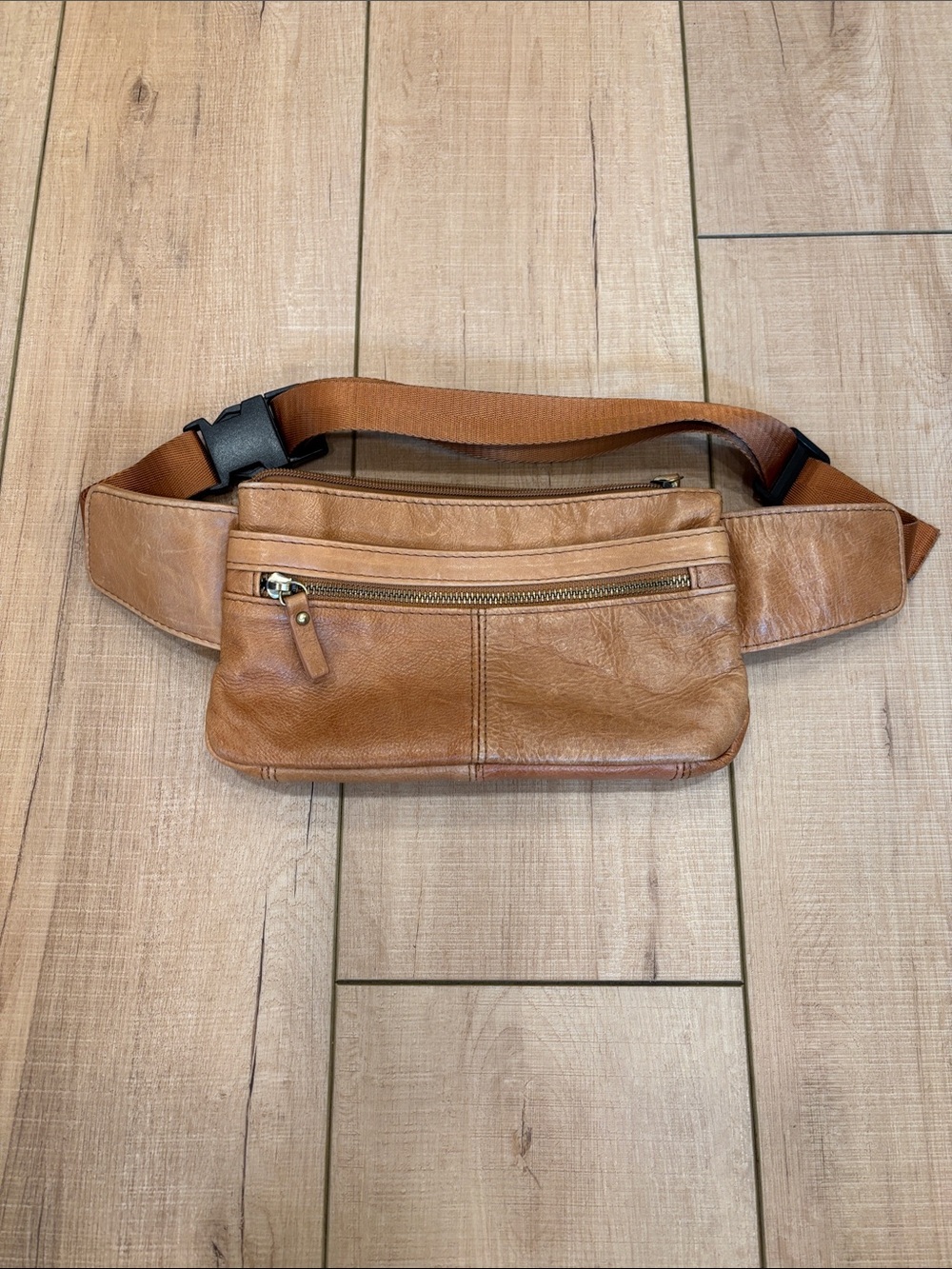 Faux Leather Belt Bag - Brown Fanny Pack